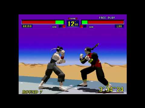 Virtua Fighter (Arcade, 1993) Real Arcade Hardware Capture - Better Quality Version