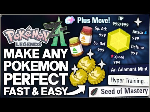 Pokemon Legends Z-A - How to Make ANY Pokemon PERFECT Fast - EVs IVs Natures Plus Moves Seeds Guide!