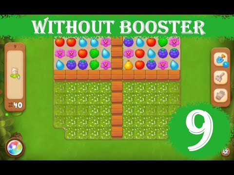 Gardenscapes Level 9 - [40 moves] [2023] [HD] solution of Level 9 Gardenscapes [No Boosters]