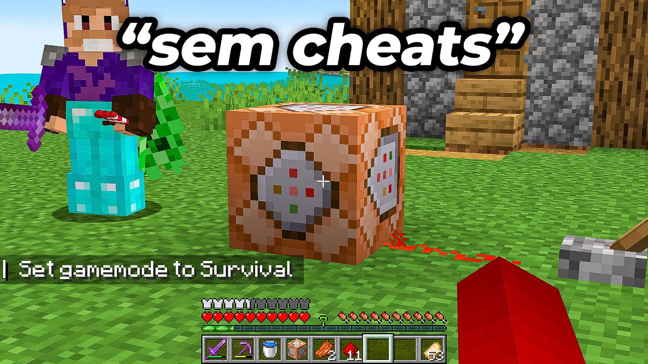 🟨 Como eu USEI COMANDOS Sem Ativar Trapaças no Minecraft? - CS4