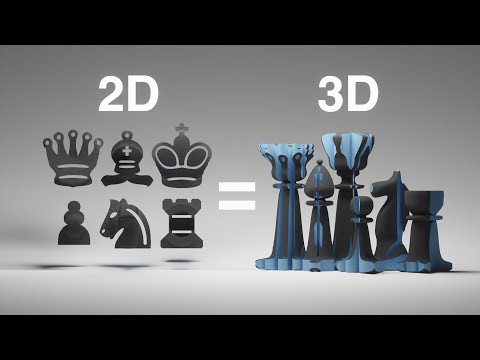 3D Printed LOW POLY 3D CHESS by marceltorigami