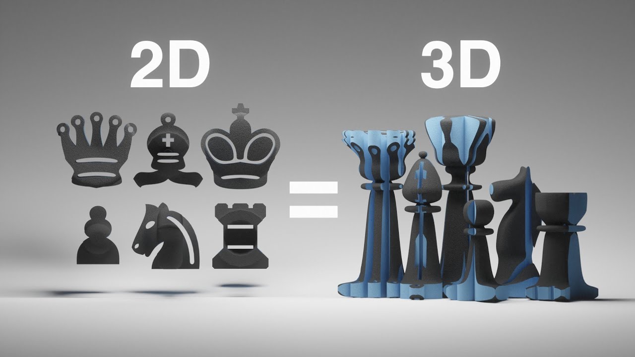 Modeling a Chess Set That Works in 2D and 3D