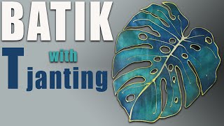 Batik | Batik with tjanting tool | swiss cheese leaves