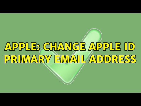 Apple: Change Apple ID primary email address