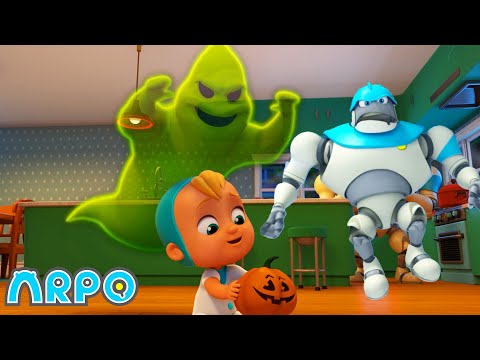 Ghost. Get away from my Baby! | | ARPO | Rob the Robot & Friends - Funny Kids TV