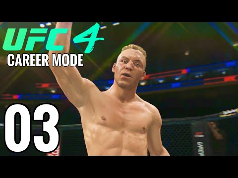 UFC 4 Flyweight Career Mode Walkthrough Part 3 - WE BROKE HIS RIB!