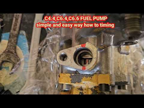 CAT ENGINE C4.4 or C6.4,C6.6 SETUP OF FUEL PUMP TIMING