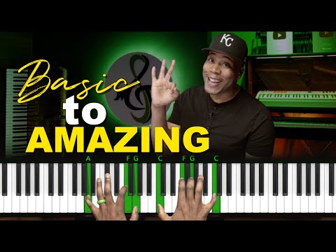 Basic to Amazing Substitution "Drop 2" Piano Chords - 3 Steps!
