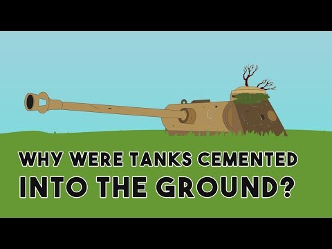 Why were tanks cemented into the ground?