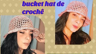 bucket hat (chapéu de balde) em crochê passo a passo com adaptações de fios e tamanhos