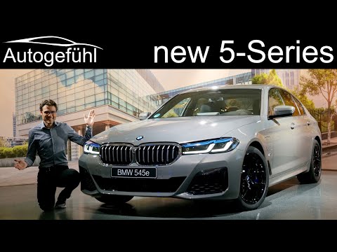 new BMW 5-Series Facelift FULL REVIEW M Sport driving 545e PHEV 2021 - Autogefühl