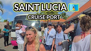 Pointe Seraphin, Castries St. Lucia 🇱🇨 | Full Walkthrough (Cruise Port Experience)