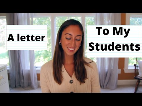 A letter to my students