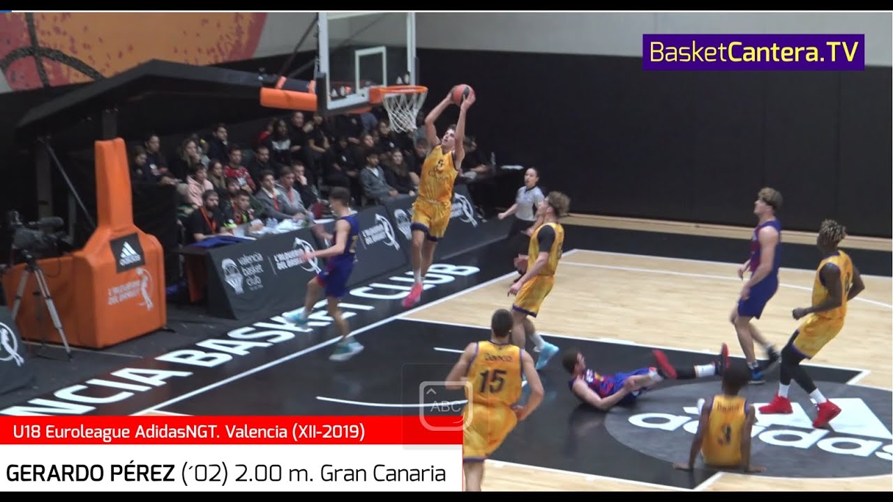 GERARDO PÉREZ (´02) 2.00 m. Gran Canaria. U18 Euroleague AdidasNGT 2020 (BasketCantera.TV)