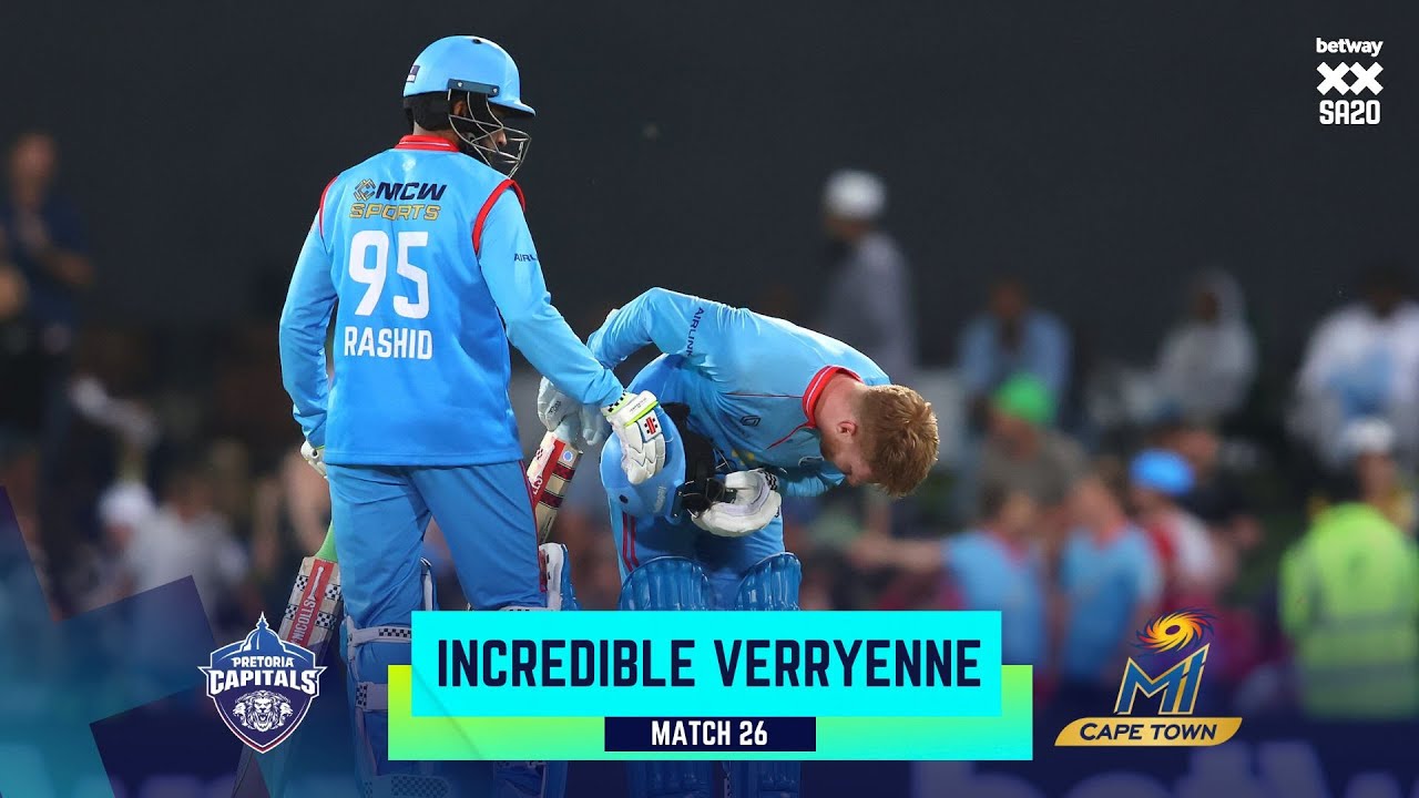 Betway SA20 Season 2 Relived | Incredible Kyle Verreynne Record-breaking Century | Pretoria Capitals v MI Cape Town