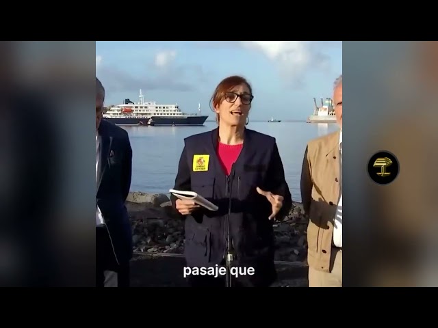 Desembarco de pasajeros y tripulación del barco del hantavirus