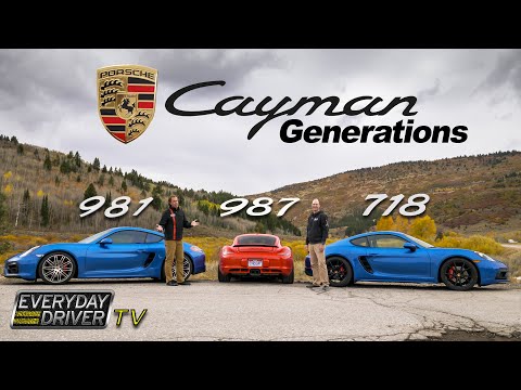 Thumbnail for Porsche Cayman Generations (987,981,718) compared - Which is best? | Everyday Driver TV S4 by Porsche 981, Porsche, video, Porsche 718, vide