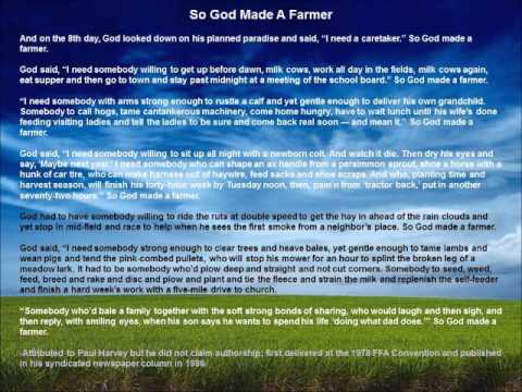 So God Made A Farmer