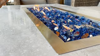 DIY Fire Pit Table - DIY using Uniflasy 24 by 8 Drop-in Insert Fire Pit Pan Burner Kit