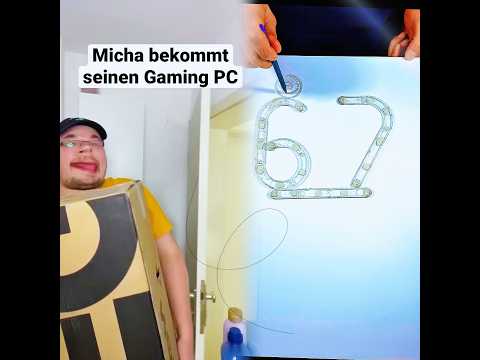 Micha bekommt seinen Gaming PC Flashisan #shorts