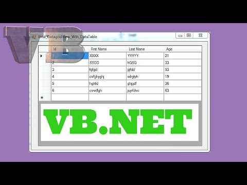 VB.NET - How To Populate DataGridView From DataTable In VB NET [ With Source Code ] Video