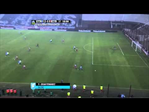 Gol de Fernández. Racing 2 - Independiente (N) 0. 32avos. Copa Argentina 2015. FPT.