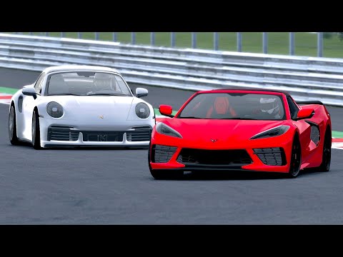 Porsche 911 Turbo S 2020 vs Chevrolet Corvette C8 2020 at Red Bull Ring