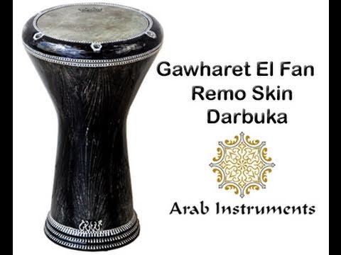 Gawharet El Fan Innovation Black Darbuka with Remo skin