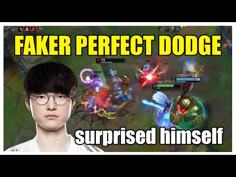 Even Faker was surprised by his own perfect dodge (Korean SoloQ)