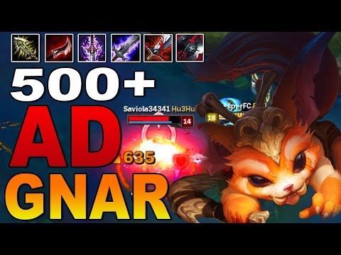 FULL 500+ AD GNAR TOP | League of Legends