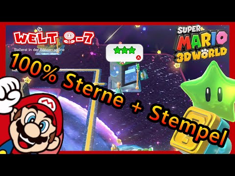 [Welt Feuerblume-7] Alle Sterne und Stempel | Super Mario 3D World