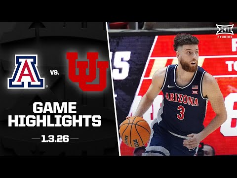 #1 Arizona vs. Utah Game Highlights | 2025-26 Big 12 Men’s Basketball