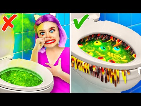 HALLOWEEN PRANKS AND COSTUMES IDEAS||Spooky Makeup Tutorials! Pranks On Friends by 123 GO!Series
