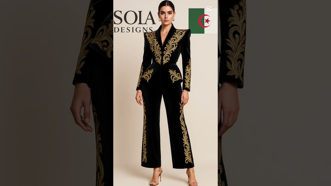 Algerian karakou with pants different style made by me #fashion #caftan #tandance #bridal #bridal