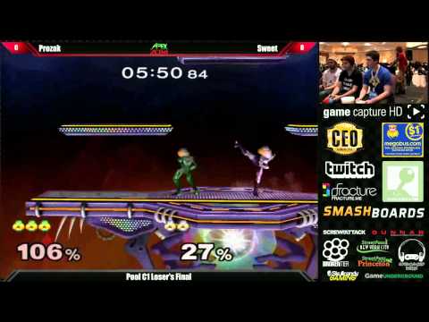 Apex 2014 Melee - Pool B4 - Sweet (Green Sheik) vs Prozak (Sheik)