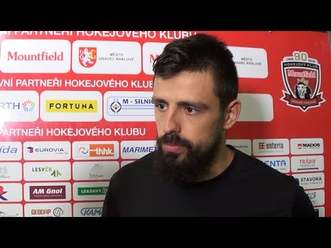 Richard Jarůšek po utkání Mountfield HK – HC Dynamo Pardubice 6:2 a vítězství v Mountfield Cupu 2016