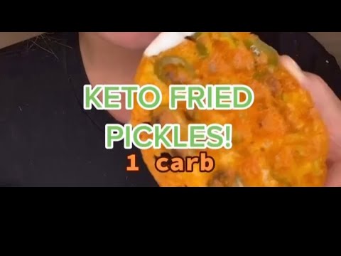 1 CARB KETO FRIED PICKLES| READY IN 3 MINUTES