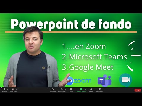 🔝Presentaciones con diapositivas de fondo en ZOOM, MEET, TEAMS 💻😱🤩 Powerpoint como fondo virtual