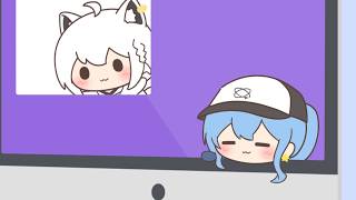 【手描き】誘われ待ちすいちゃん【星街すいせい/白上フブキ/鷹嶺ルイ/ホロライブ】