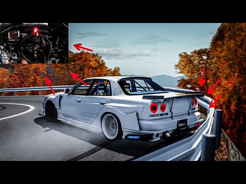 400hp Nissan gtr er 34 drift Assetto corsa Theustmaster t300