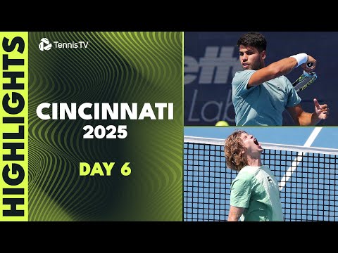 Alcaraz Faces Medjedovic; Rublev Battles Popyrin & More | Cincinnati 2025 Day 6 Highlights