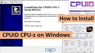 How to Install CPU-Z on Windows 10