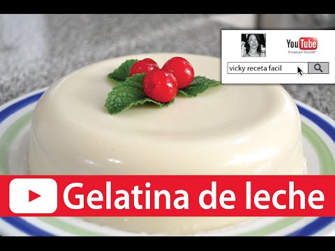 GELATINA DE LECHE | Gelatina de lechera | Vicky Receta Facil Video
