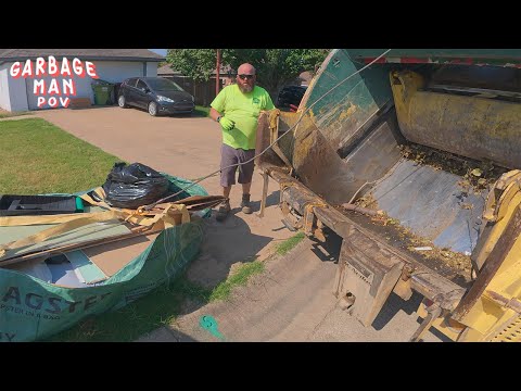 Bulky Garbage Collection in Action | Rear-Loader POV | 4K ASMR