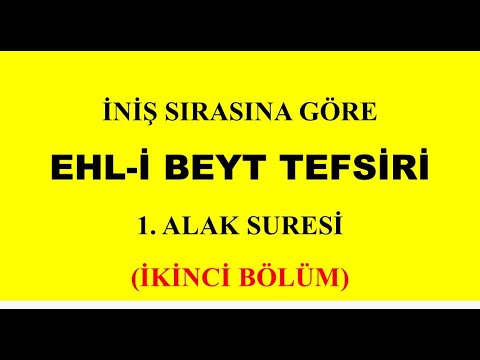 Alak Suresi 2. Ders