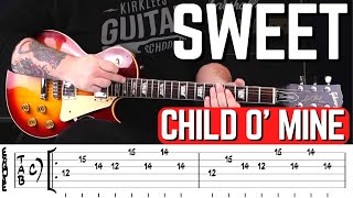 Sweet Child O Mine Intro Lead Guitar Lesson | Guns N Roses Guitar Tutorial With Tabs