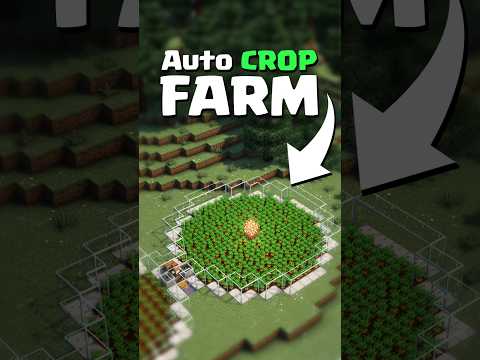 Minecraft Tutorial | Automatic Crop Farm ( Java + Bedrock ) 🥕 #shorts #minecraft