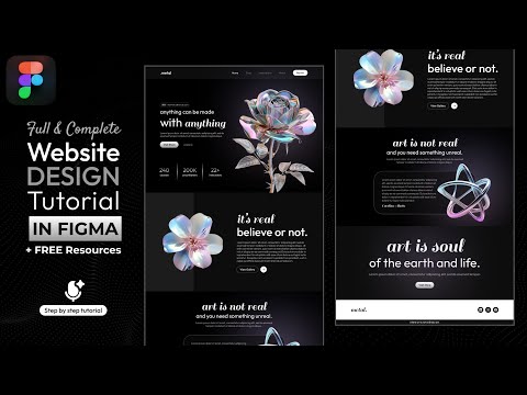 Full Website Design Figma Tutorial || FREE Resources || DVxUI