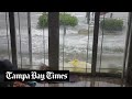 A Redington Shores man documents Hurricane Helene storm surge ramming his house