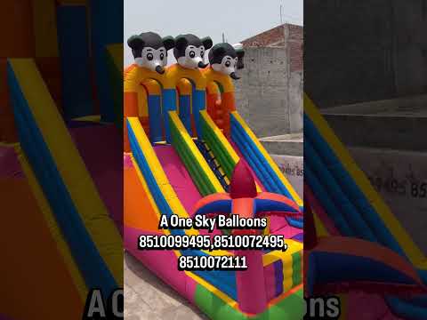 Dual Lane Inflatable Slide Inflation Test